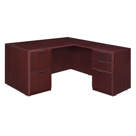 Regency Legacy L-Desks, 101 D X 29 H, 66 W X Wood, Mahogany LLDFP6630MH